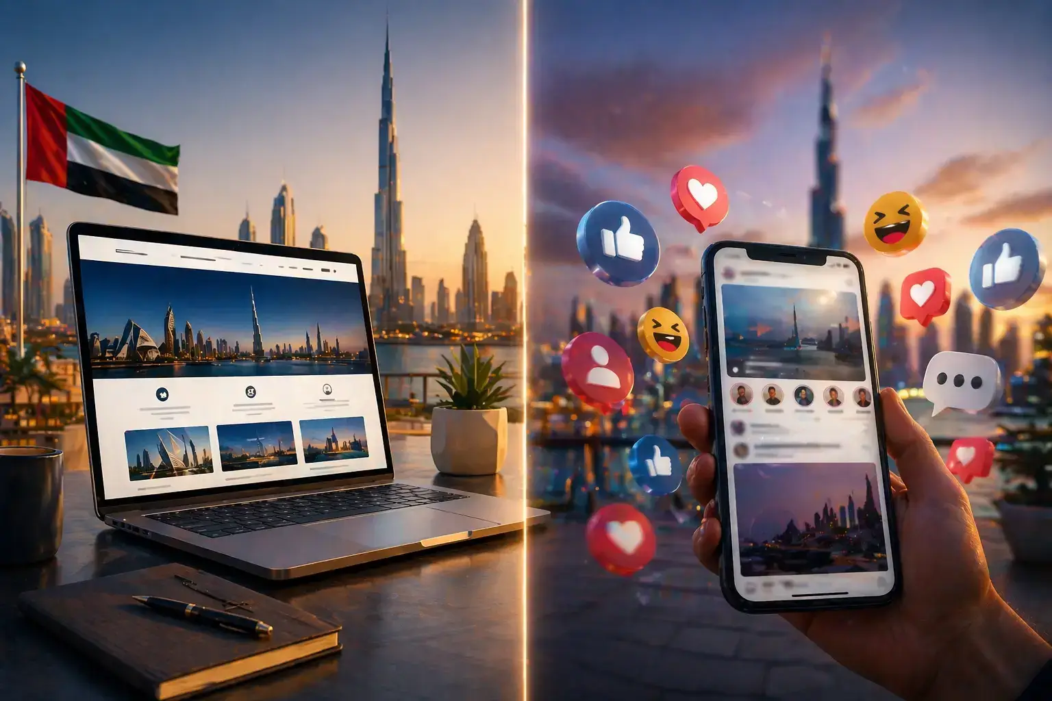Website vs Social Media for UAE Businesses